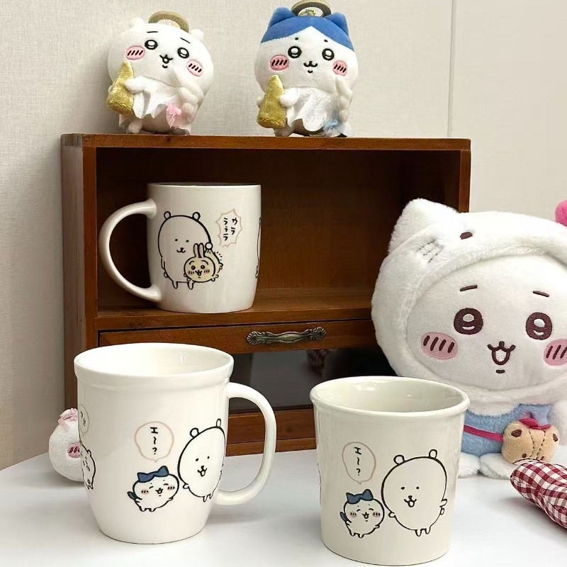 Coffee Tea Box - アニメちいかわジョークベア セラミックマグ ギフトボックス 厚みのある大容量コーヒーティーカップ 滑らかな表面のドリンクウェア 家庭