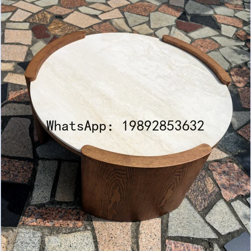 Coffee&Tea House Opinie - H5.20無垢材コーヒーテーブル - 小さなアパート用モジュール式コーヒーテーブル - モダンな岩盤コーヒーテーブル