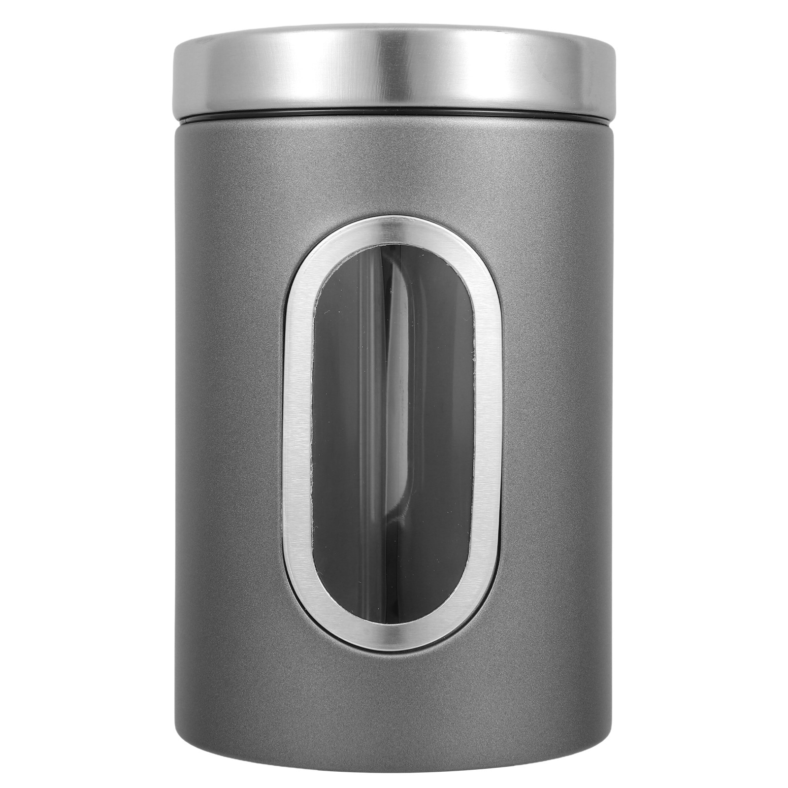 Coffee Tea Sugar Canisters - ステンレス製保存容器 シルバーグレー 密閉キッチン容器 コーヒー、砂糖、茶葉、小麦粉、穀物、クッキー、食品用