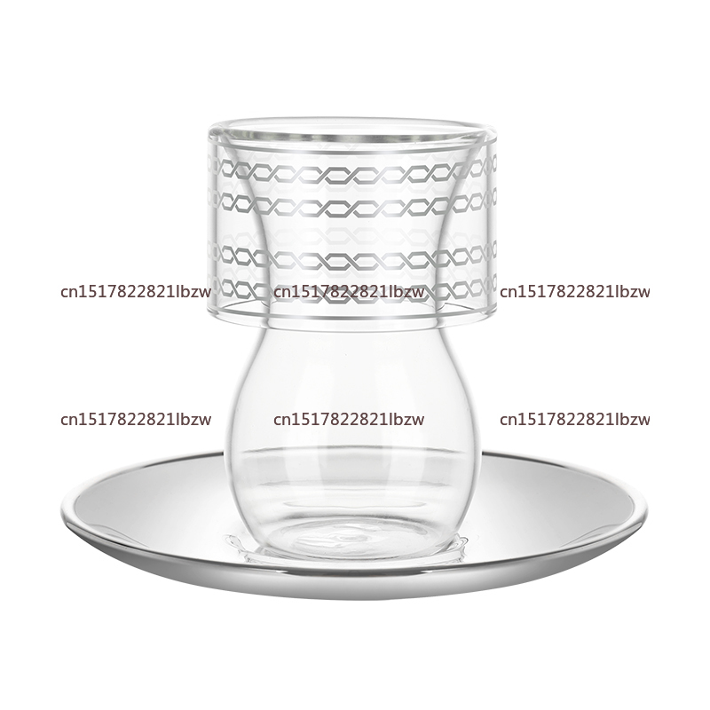 Coffee Tea Catering - 2025年デラックス銀メッキティーコーヒーカップ＆ソーサーセット、セラミックガラス製、ホテル、パーティー、ホームデコレーション、新製品