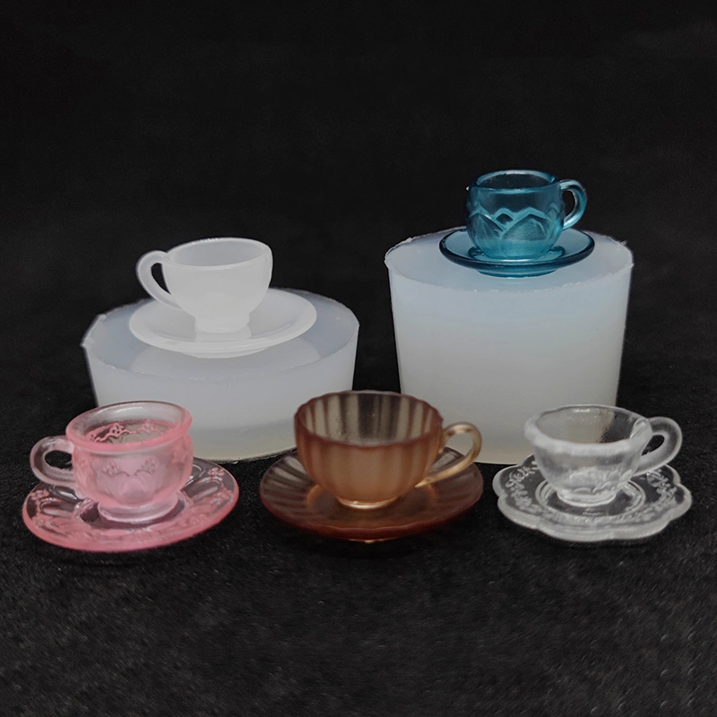Mug Tea Coffee - 1セット ドールハウス ミニチュア ティーカップ シリコンモールド UVエポキシ