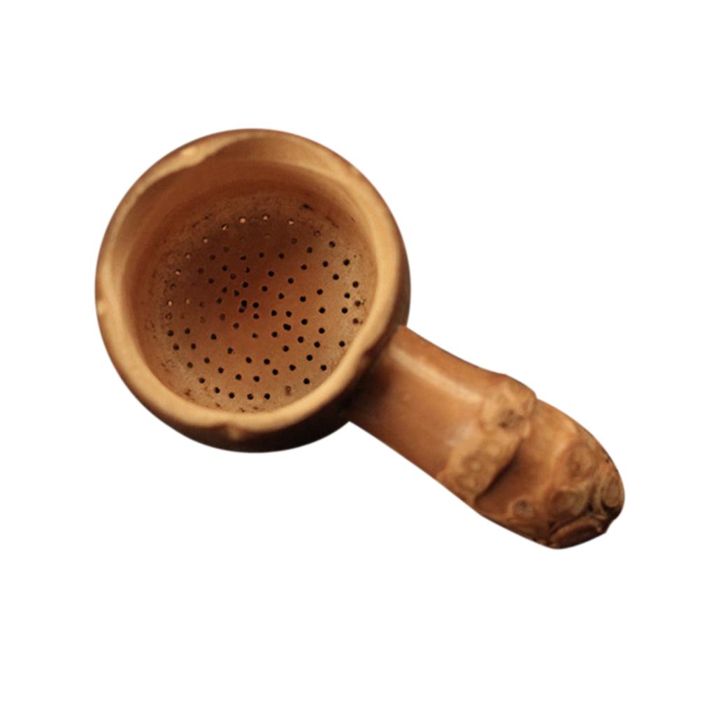 Coffee Tea Or - 持続可能な竹製茶こし、細かいメッシュの茶こし、ハーブティーまたはコーヒーインフューザー用、醸造アクセサリー
