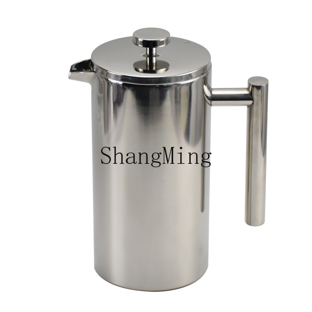 Coffee Tea Press - DSAステンレス製フレンチプレスコーヒーポット、手淹れコーヒー器具、二層式ティーフィルター付き