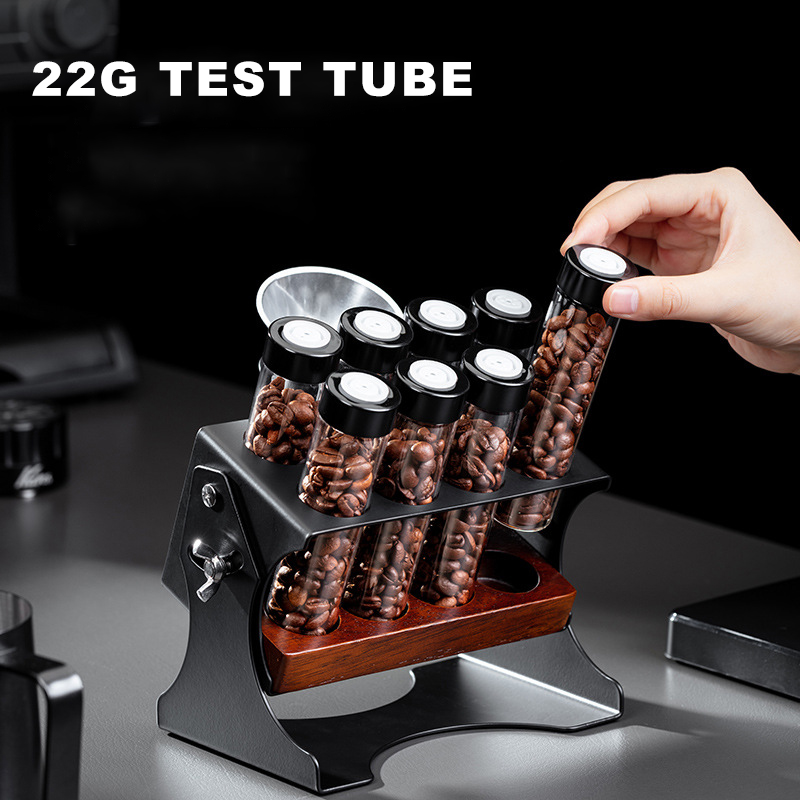 Coffee Tea Catering - 22G コーヒー豆保存容器ディスプレイラックティーチューブボトルガラスエスプレッソコーヒーアクセサリーツールバリスタコーヒーウェアセット
