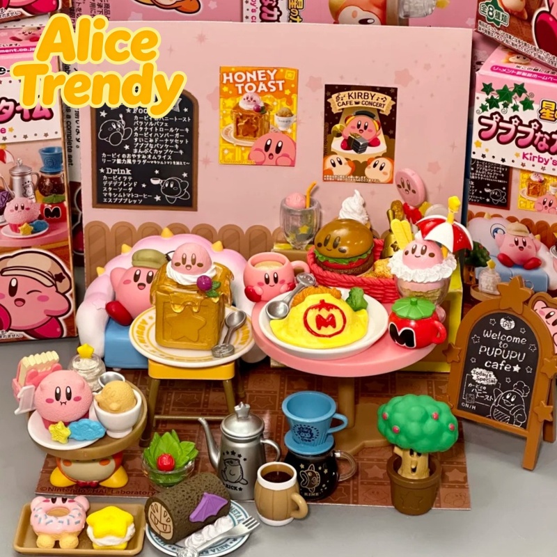 Coffee Tea Box - 在庫あり レメンツ カービィ コーヒータイム アフタヌーンティー デザートショップ、かわいいミニチュアジオラマシーン、コレクタブルスナックスタイルボックスフィギュア