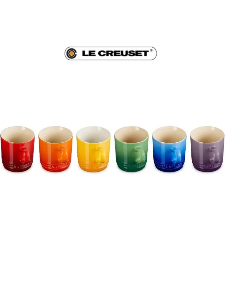 Mug Tea Coffee - ルクルーゼ レインボー ストーンウェア カプチーノカップ 350ml マルチカラー
