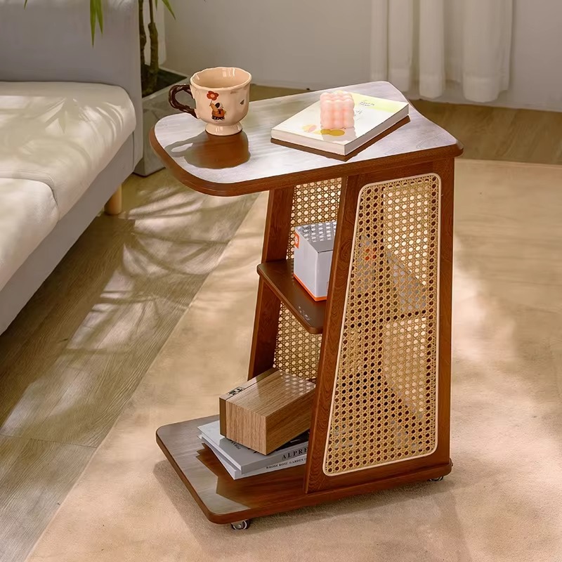 モダンスタイル無垢材サイドテーブル、小型コーヒー/ティーテー - Coffee Tea Or のレビューと価格