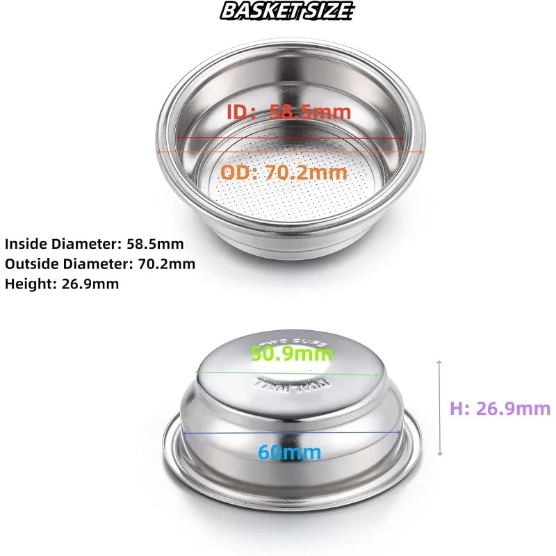 高品質 2 個 58mm デュアルウォールフィルター デュア - Coffee Tea Press のレビューと価格