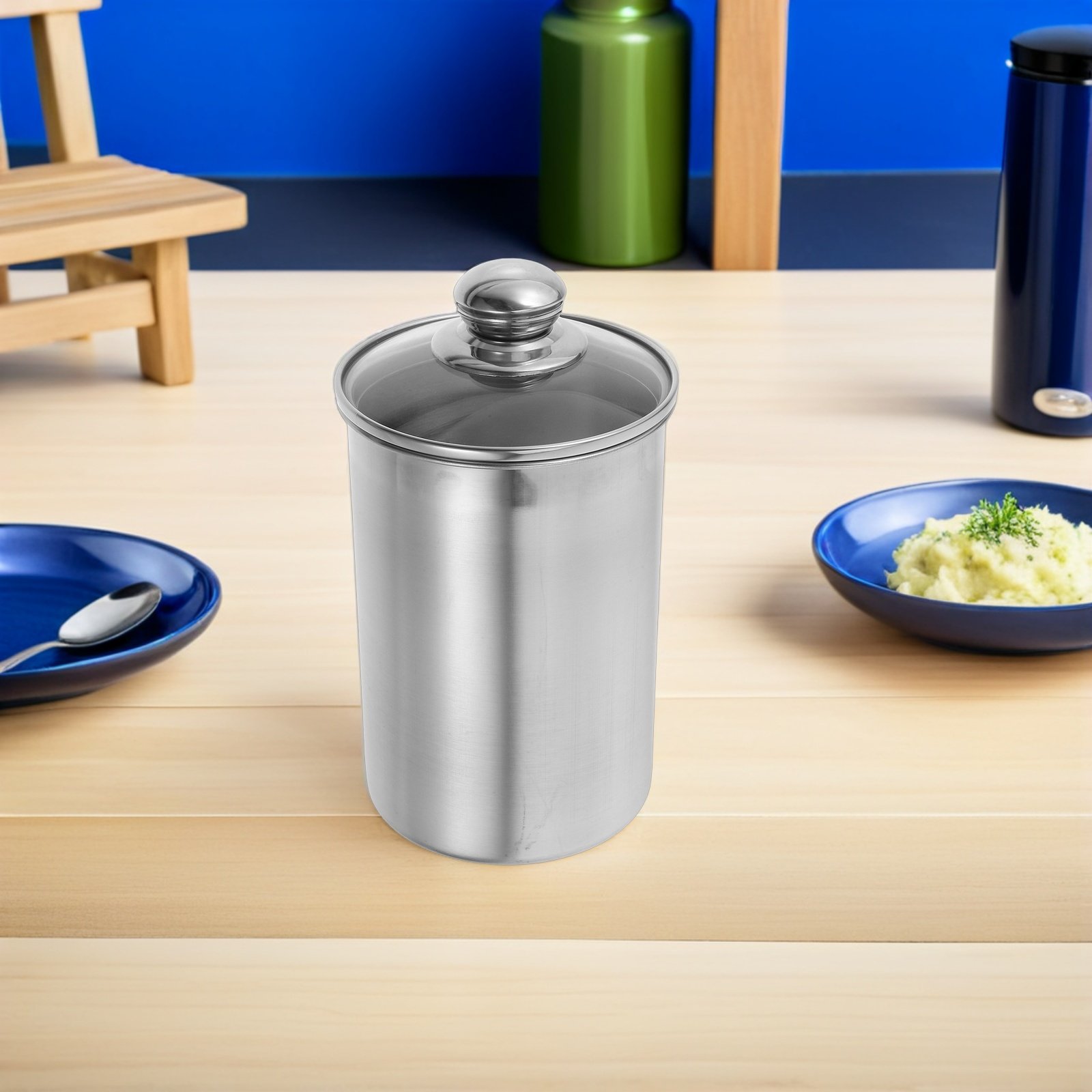 1350ml ステンレス製食品保存容器 密閉キッチンジャー  - Coffee Tea Sugar Canisters のレビューと価格