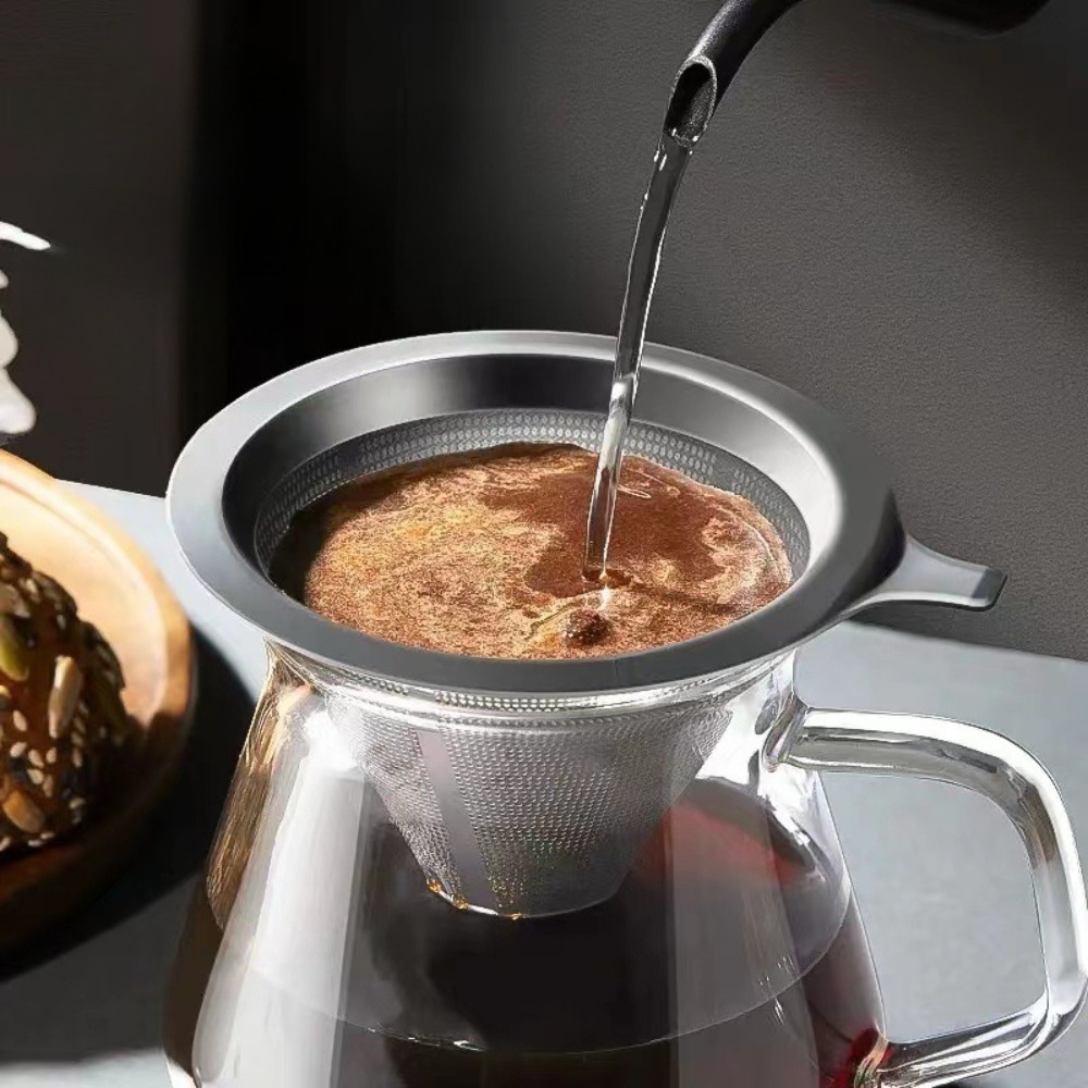 紙を使わない大型再利用可能なコーヒーフィルターストレーナー - Coffee&Tea House Opinie のレビューと価格