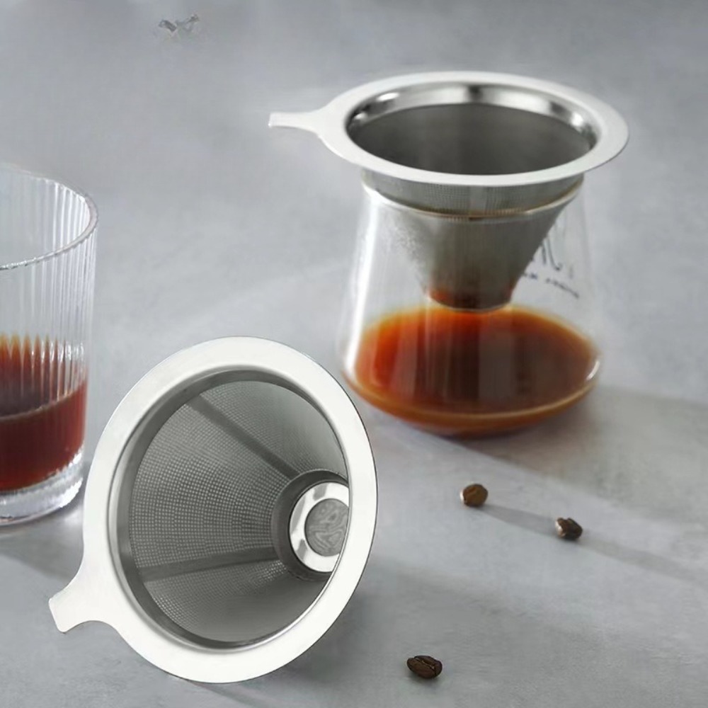 紙を使わない大型再利用可能なコーヒーフィルターストレーナー - Coffee&Tea House Opinie のレビューと価格