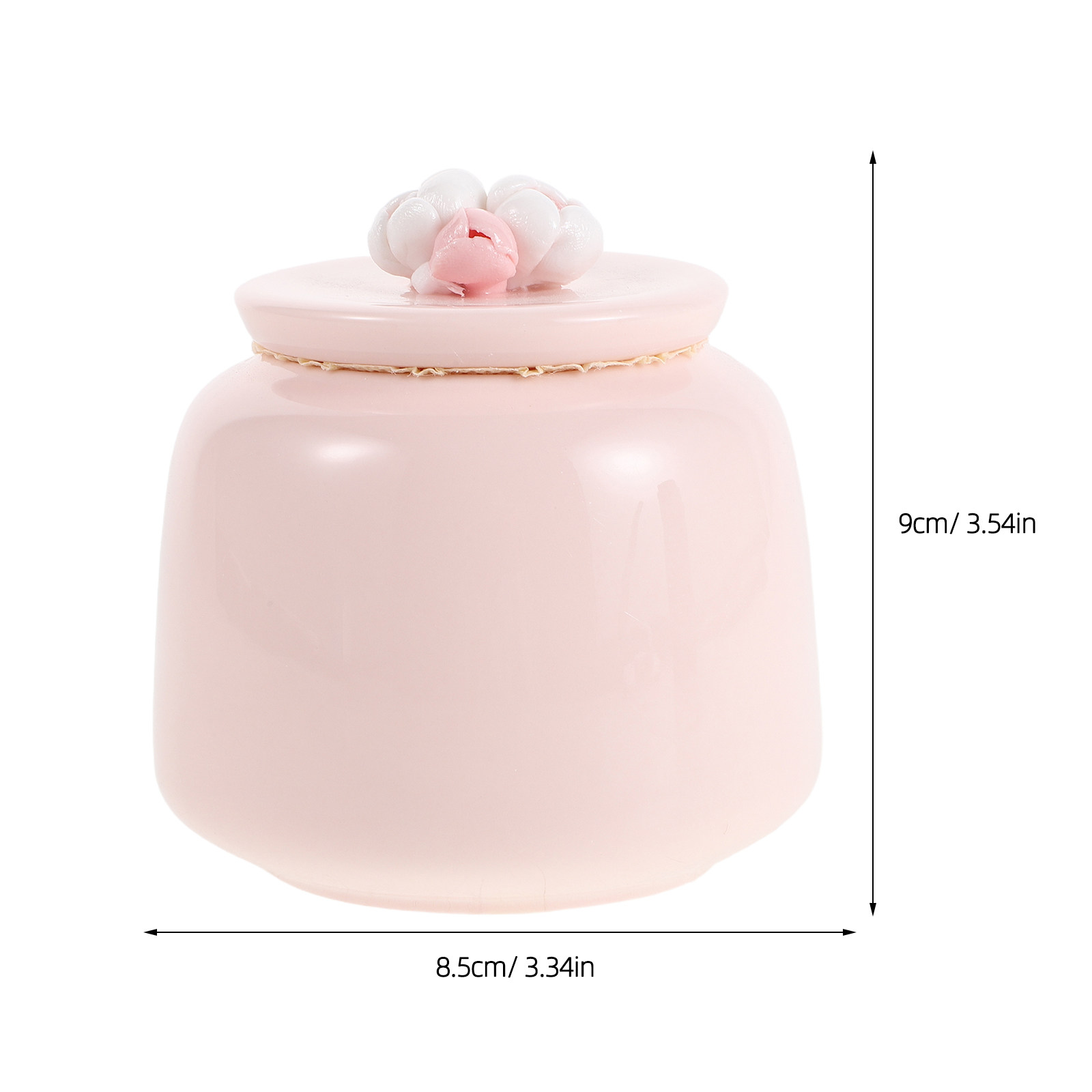 セラミック製ティーポット ピンクの磁器製密閉保存容器 キッチ - Coffee Tea And Sugar Canisters のレビューと価格