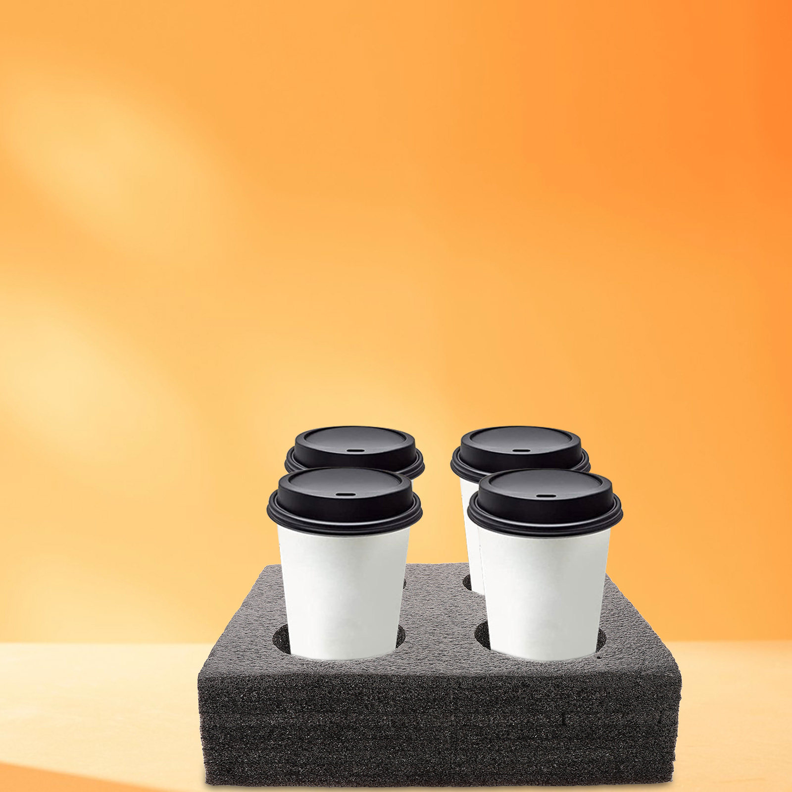 4杯用マルチホールカップキャリアトレイ、テイクアウトドリンク - Coffee Tea Drinks のレビューと価格