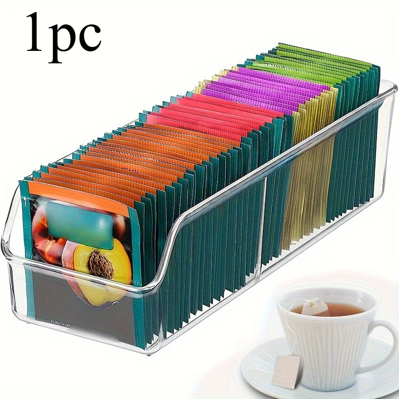 1個入り透明ティーバッグオーガナイザーボックス - 砂糖、コ - Coffee Tea And Sugar Canisters のレビューと価格