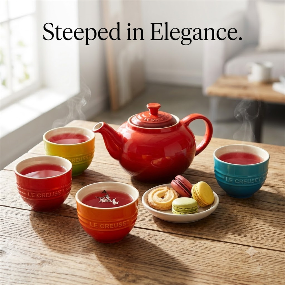 ルクルーゼ製、欠けにくい24オンスのストーンウェアティーポッ - Mug Tea Coffee のレビューと価格