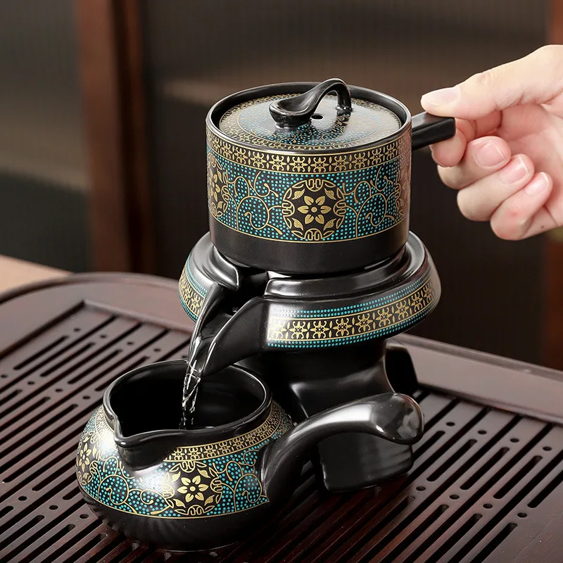 家庭用ティーセットクリエイティブリビングルーム半自動回転カン - Gongfu Tea Set のレビューと価格