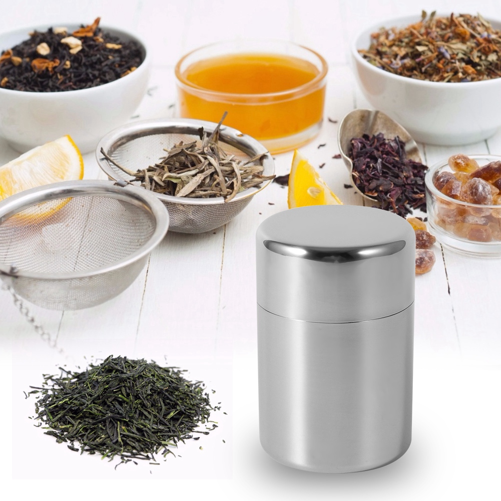 ステンレス製の茶筒、家庭用キッチンキャニスター、紅茶・コーヒ - Coffee Tea And Sugar Canisters のレビューと価格