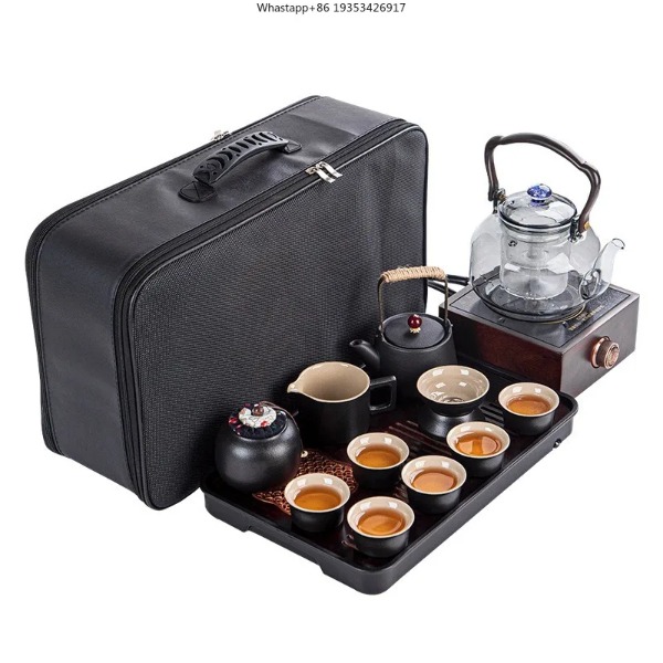 新しいポータブル旅行用茶器セット、屋外車載用電気ケトル＆ G - Gongfu Tea Set のレビューと価格
