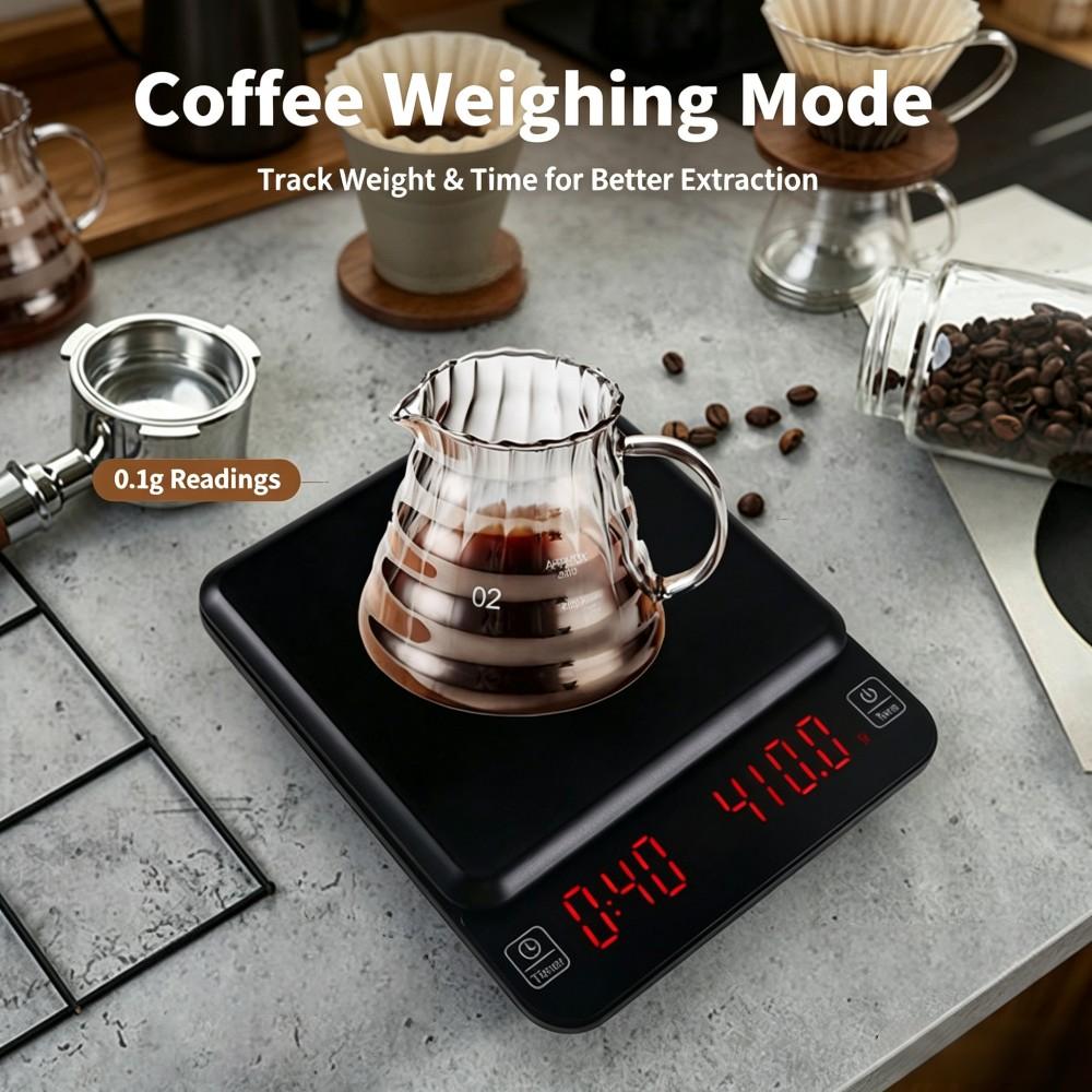 3kg/0.1g高精度デジタルコーヒースケール、LEDポータ - Coffee&Tea House Opinie のレビューと価格