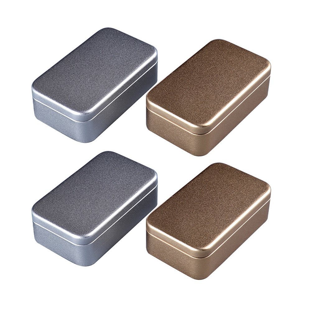 4個入り金属製名刺収納ボックス、携帯用密閉ミニスクエアキャニ - Canister Coffee Sugar Tea のレビューと価格