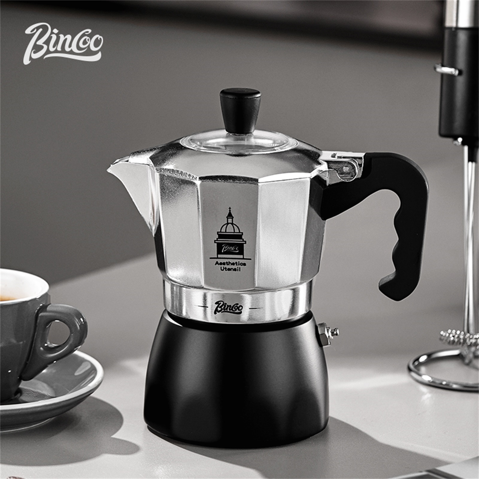 BINCOO ダブルバルブモカポット、エスプレッソ抽出コーヒ - Coffee Tea Making Machine のレビューと価格
