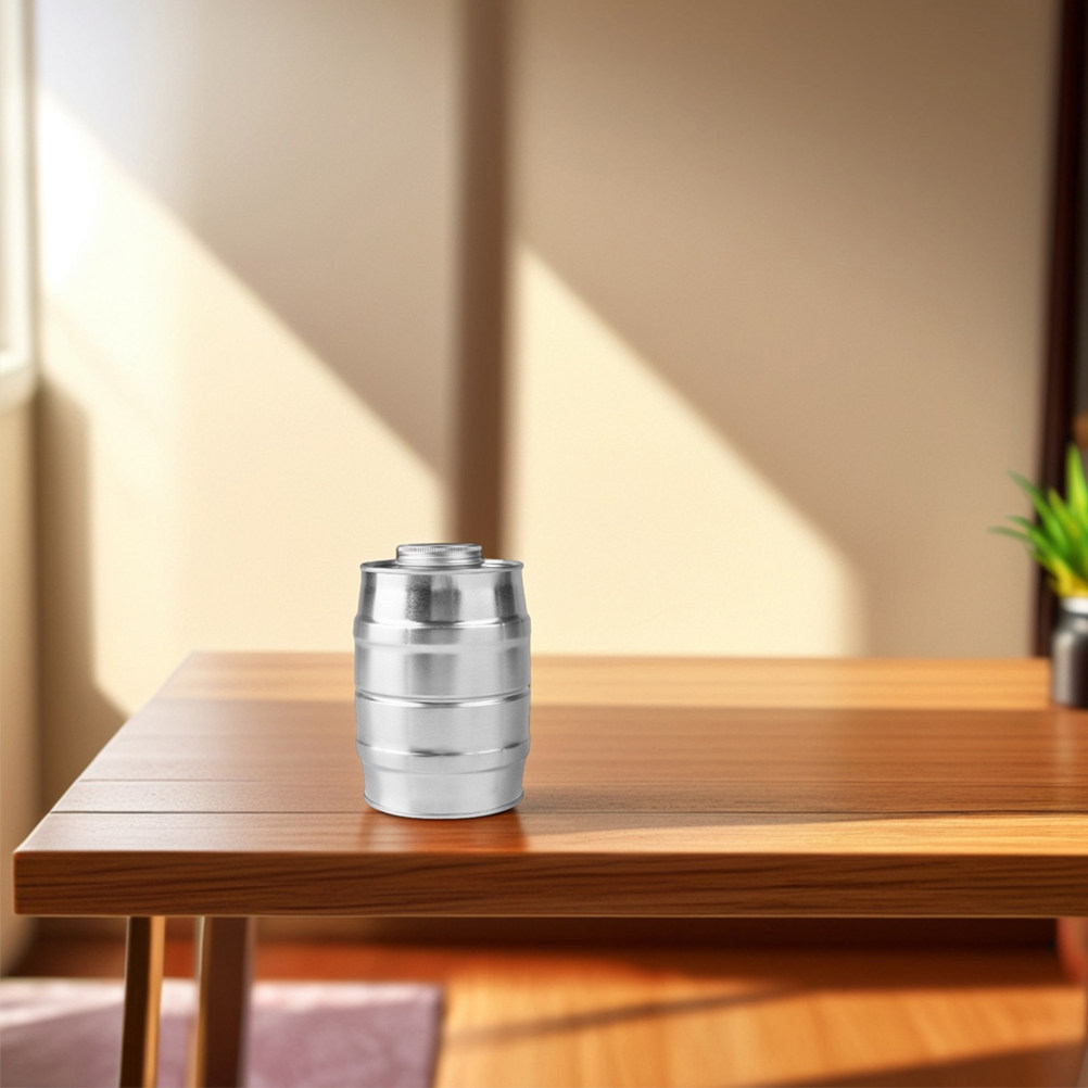 レトロなワイン樽型のブリキ製コーヒー容器、豆、挽いたコーヒー - Coffee Tea And Sugar Canisters のレビューと価格