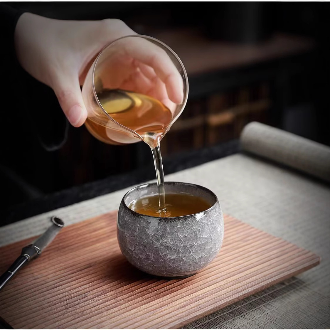 ひび割れ釉薬セラミックティーカップセット シングル/カップル - Gongfu Tea Set のレビューと価格