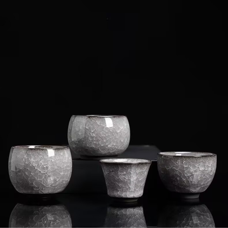 ひび割れ釉薬セラミックティーカップセット シングル/カップル - Gongfu Tea Set のレビューと価格