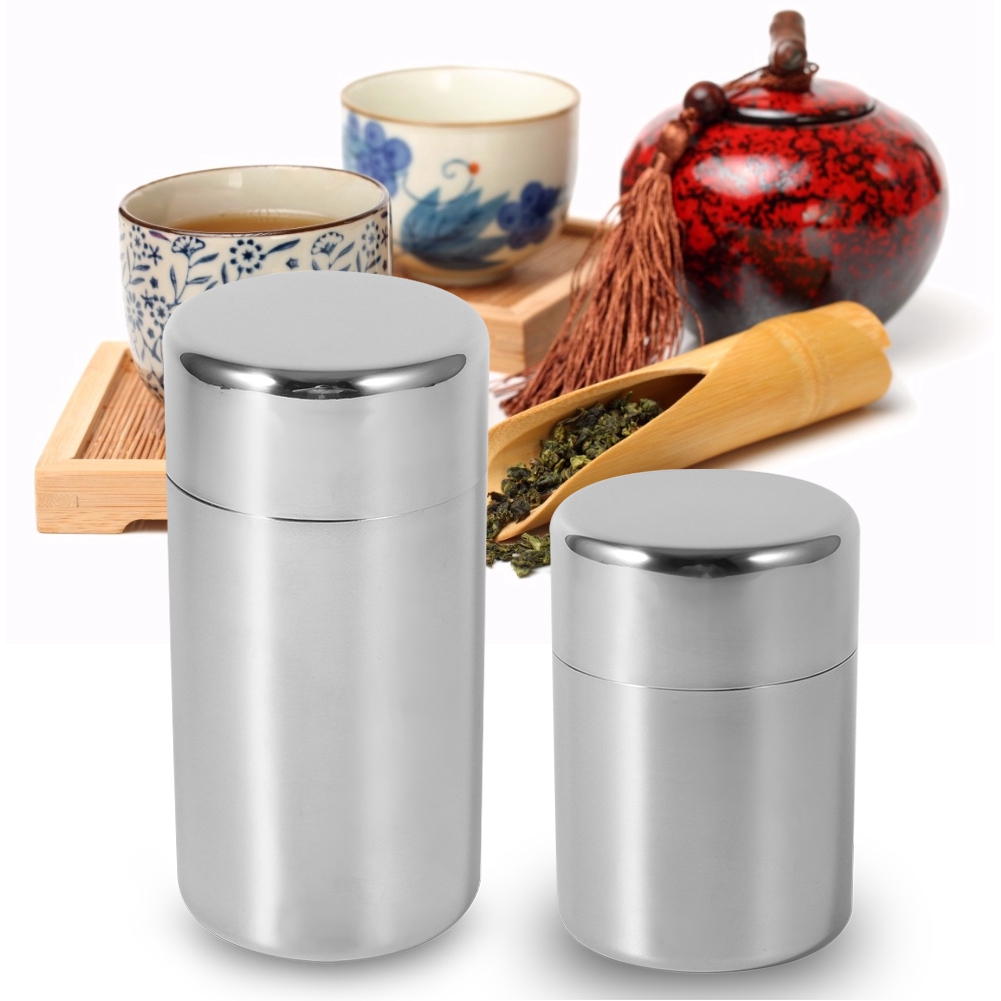 ステンレス製のお茶の葉のキャニスター,野菜や紅茶用の容器,砂 - Coffee Tea And Sugar Canisters のレビューと価格