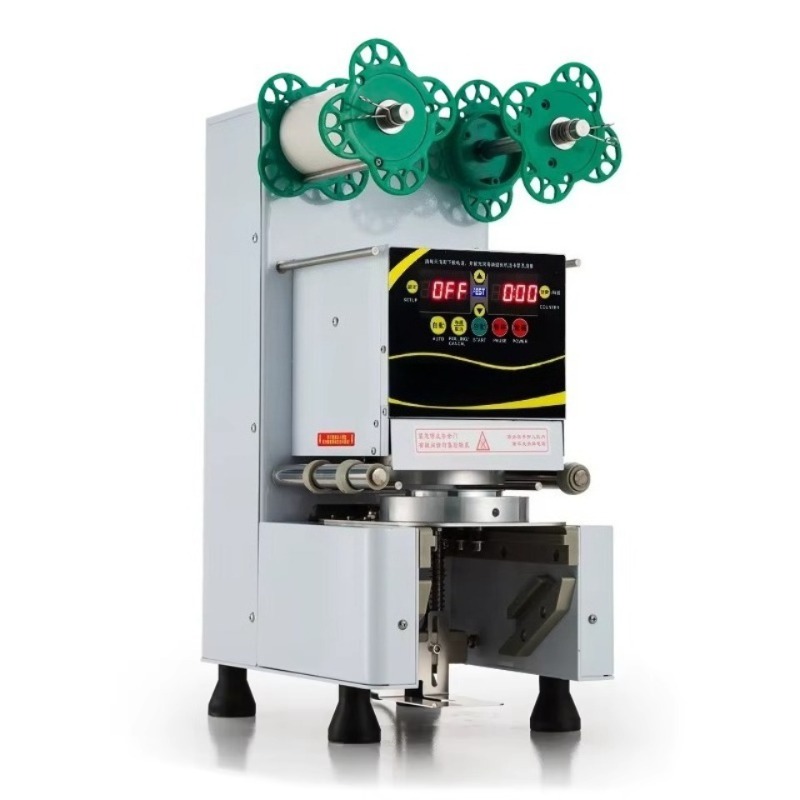 自動プラスチックカップシーリングマシン 業務用 フィルムロー - Coffee Tea With Milk のレビューと価格