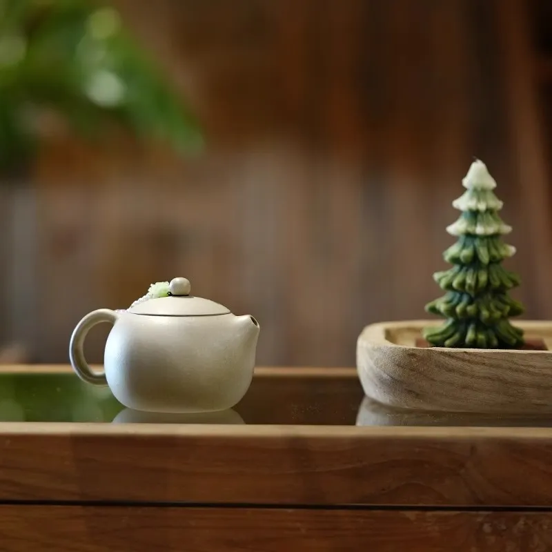 本物の宜興紫砂茶壺、原石白玉粘土、梅渓氏デザイン、家庭用茶壺 - Gongfu Tea Set のレビューと価格