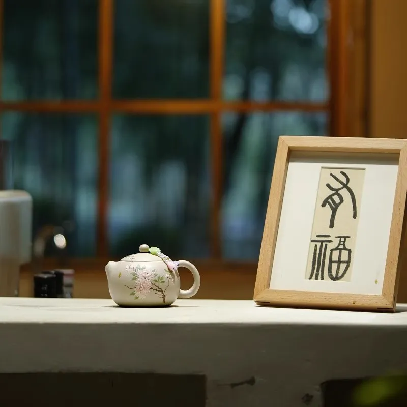 本物の宜興紫砂茶壺、原石白玉粘土、梅渓氏デザイン、家庭用茶壺 - Gongfu Tea Set のレビューと価格