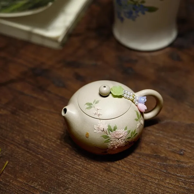 本物の宜興紫砂茶壺、原石白玉粘土、梅渓氏デザイン、家庭用茶壺 - Gongfu Tea Set のレビューと価格
