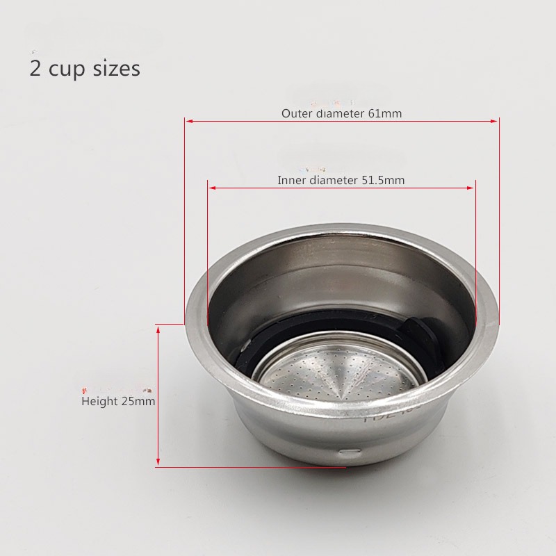 51 ミリメートル加圧多孔質フィルターステンレス鋼二層コーヒ - Coffee Tea Making Machine のレビューと価格