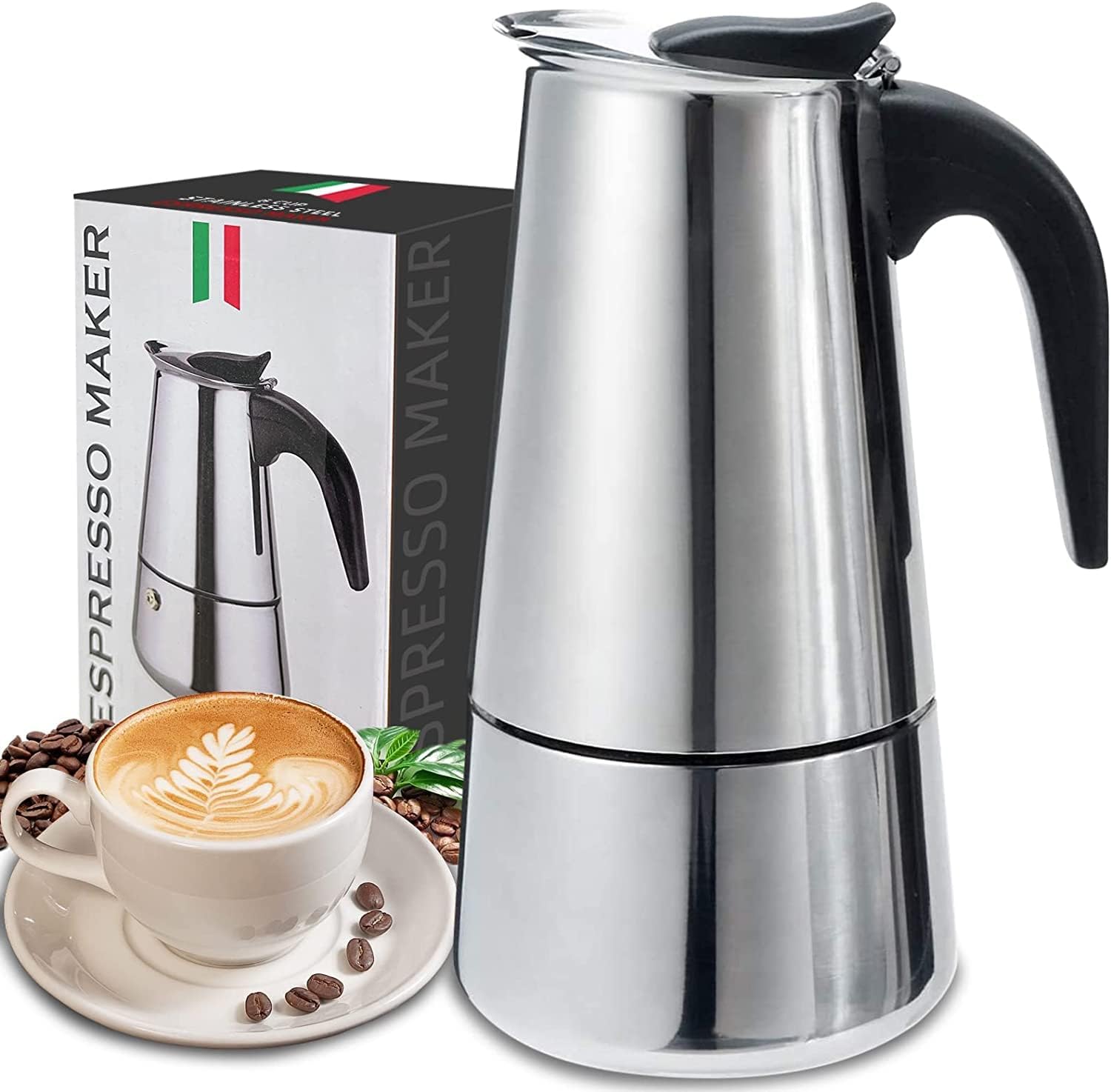 4/6/9カップモカポットカフェマシンエスプレッソカップコー - Coffee Tea Making Machine のレビューと価格