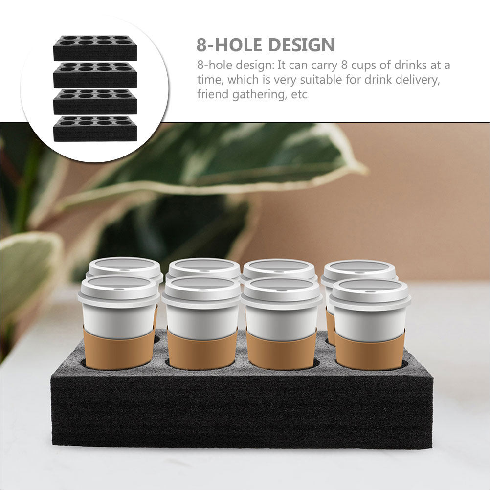 4個入り 8穴ドリンクカップトレイ プレミアム耐衝撃ドリンク - Coffee Tea Drinks のレビューと価格