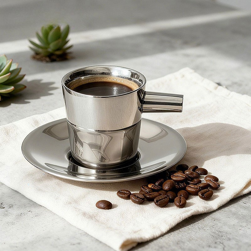 2個セット ステンレス製コーヒーカップ、コーヒーマグカップ＆ - Mug Tea Coffee のレビューと価格