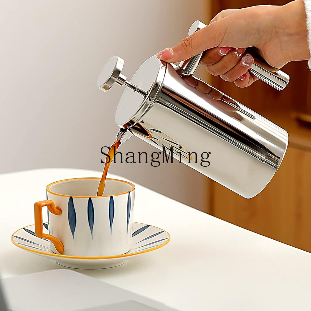 DSAステンレス製フレンチプレスコーヒーポット、手淹れコーヒ - Coffee Tea Press のレビューと価格