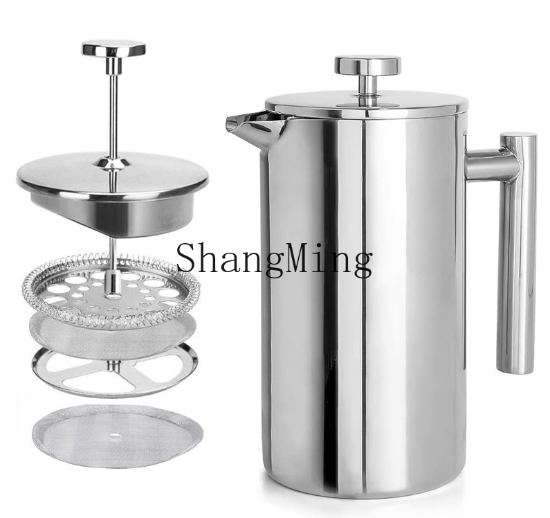 DSAステンレス製フレンチプレスコーヒーポット、手淹れコーヒ - Coffee Tea Press のレビューと価格