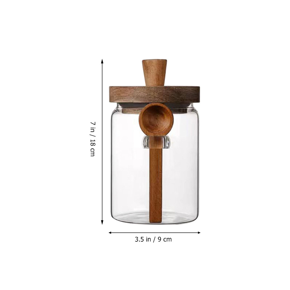 ガラス製コーヒー豆保存容器 密閉木製蓋付き 漏れ防止 キッチ - Coffee Tea And Sugar Canisters のレビューと価格