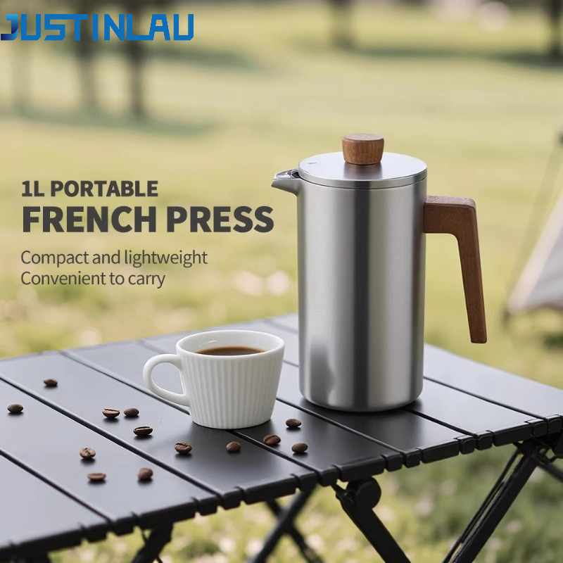 JUSTINLAU 1000ml ステンレス鋼フレンチプレス - Coffee Tea Press のレビューと価格