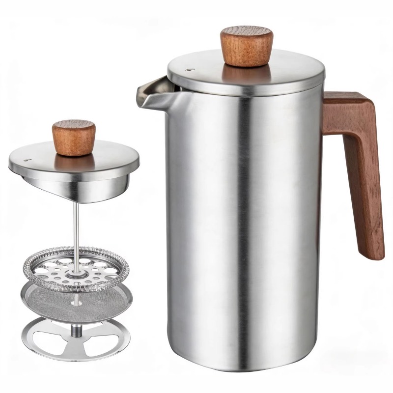JUSTINLAU 1000ml ステンレス鋼フレンチプレス - Coffee Tea Press のレビューと価格