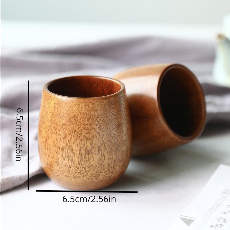 北欧の大きな腹の木製カップ、無垢材、火傷防止ティーカップ、創 - Mug Tea Coffee のレビューと価格