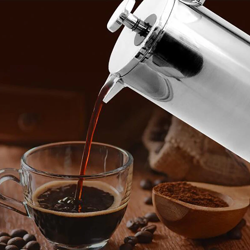 二重壁断熱コーヒーポットフィルター耐熱フレンチプレスコーヒー - Coffee Tea Press のレビューと価格