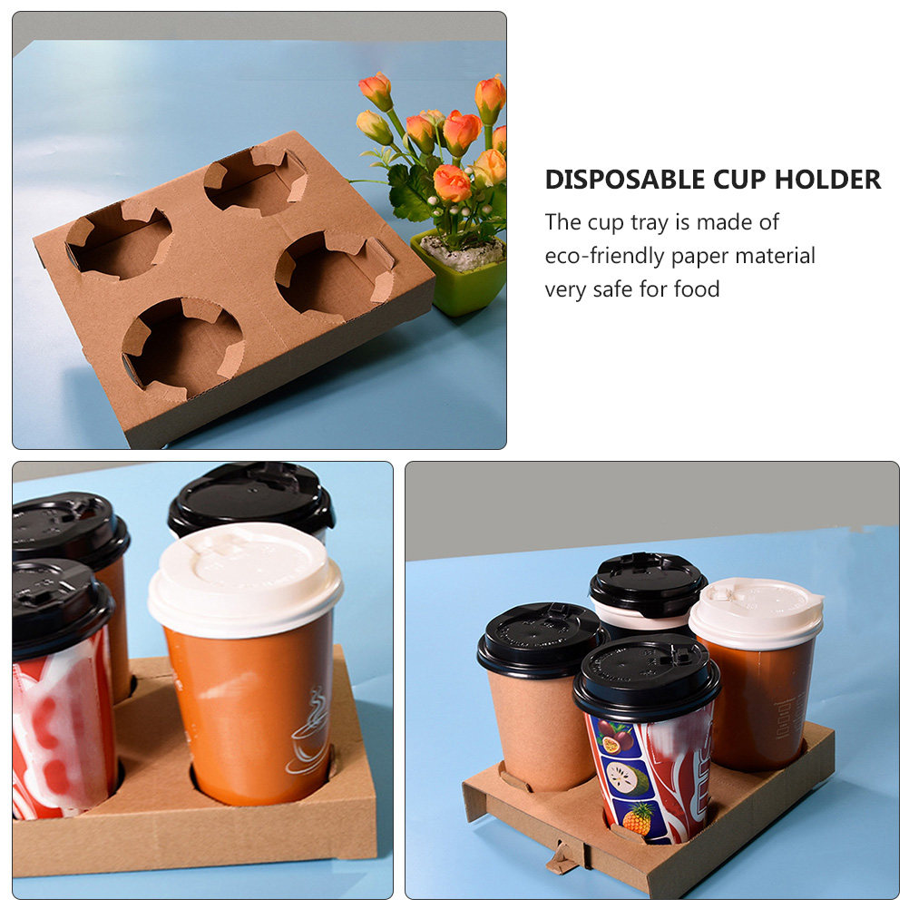 10 個環境に優しい生分解性紙ドリンクキャリアトレイコーヒー - Coffee Tea Drinks のレビューと価格