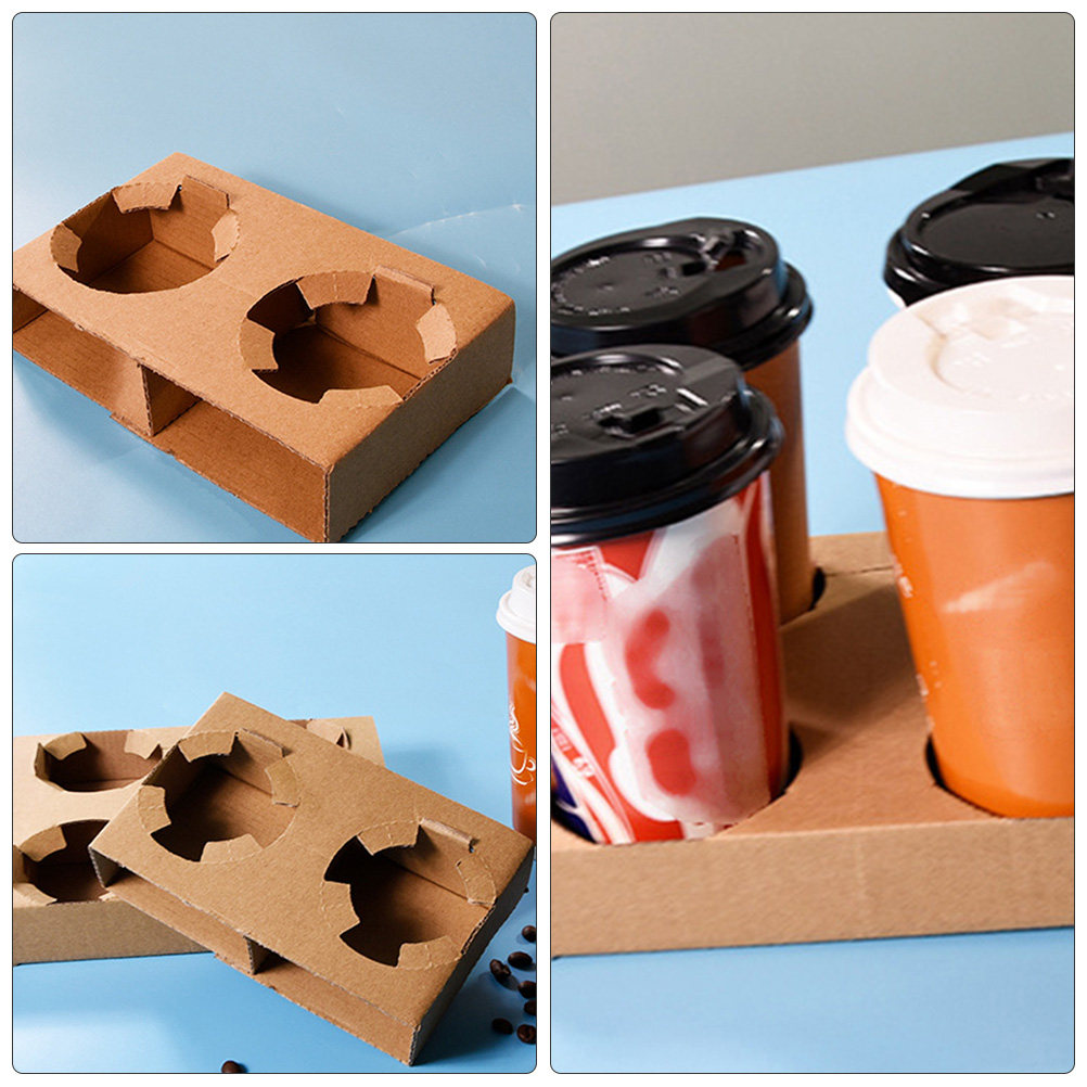 10 個環境に優しい生分解性紙ドリンクキャリアトレイコーヒー - Coffee Tea Drinks のレビューと価格