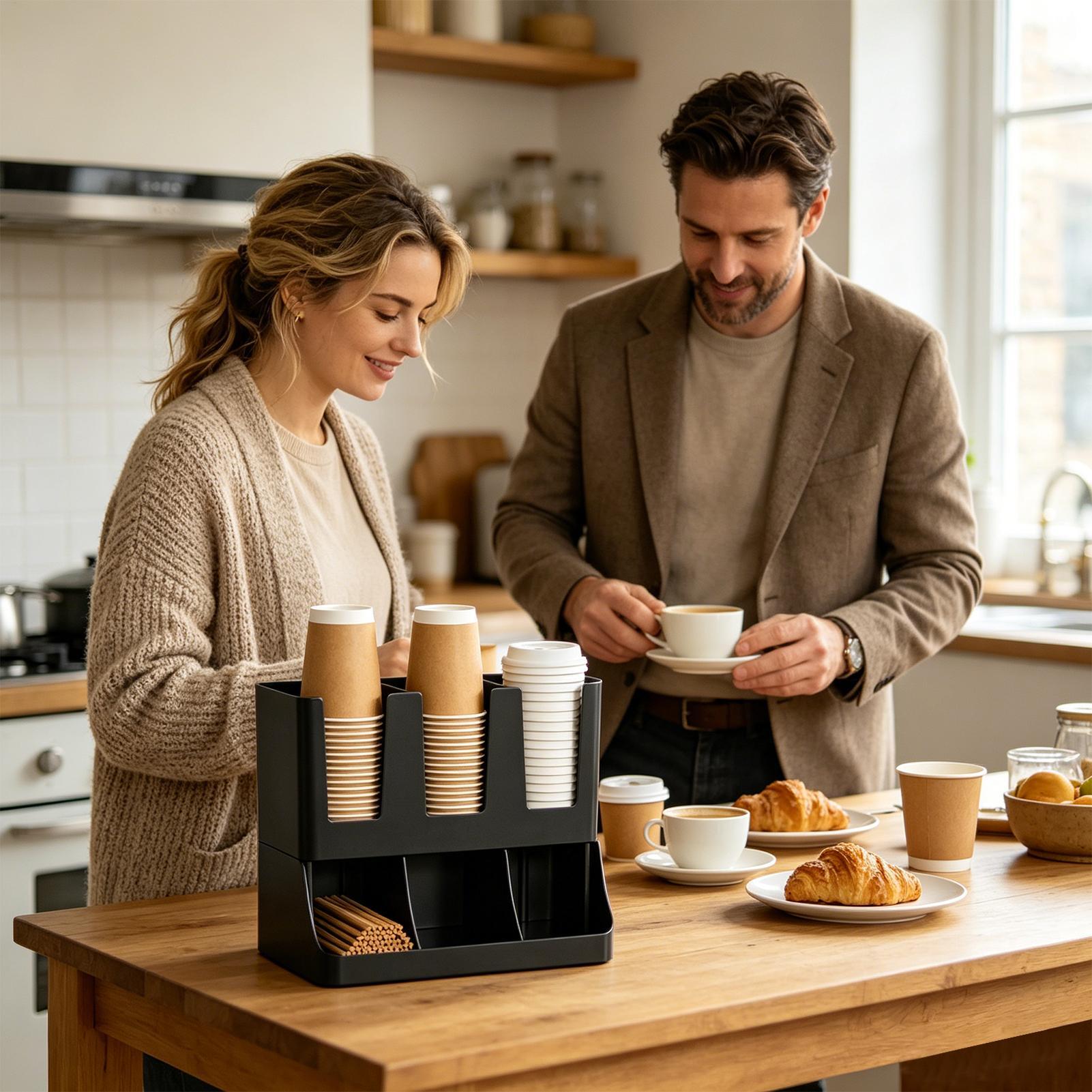 コーヒーステーション 6コンパートメント カウンタートップホ - Tea Coffee Set Up のレビューと価格
