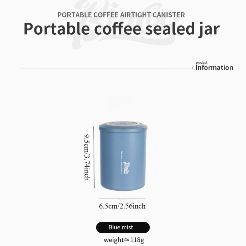 ビンクー コーヒーパウダー用気密ジャー ミニポータブル屋外豆 - Coffee Tea And Sugar Canisters のレビューと価格