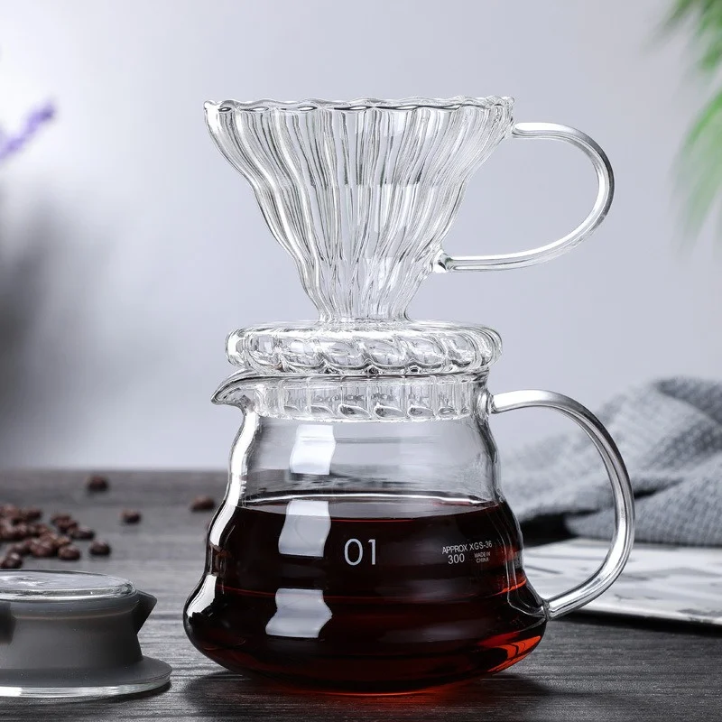 蓋付きの手作りコーヒーカラフ,透明なガラスのやかん,共有ポッ - Coffee Tea Making Machine のレビューと価格