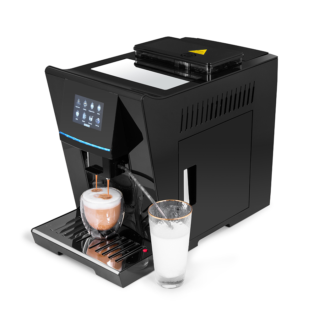 業務用・家庭用・商業用タッチスクリーン式ラテ・カプチーノ・エ - Coffee&Tea House Opinie のレビューと価格